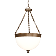 Hudson Valley Barrington 3 Light 28 Inch Pendant Light in Historic Bronze