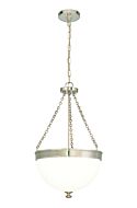 Hudson Valley Barrington 3 Light 28 Inch Pendant Light in Polished Nickel