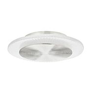 Topaz 1-Light LED Flush Mount Ceiling Light in Polished Nickel