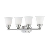 Bella 4-Light Bathroom Vanity Light in Brushed Nickel