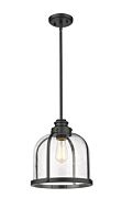 Z-Lite Burren 1-Light Pendant Light In Matte Black