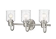 Z-Lite Kinsley 3-Light Bathroom Vanity Light In Brushed Nickel