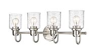 Z-Lite Kinsley 4-Light Bathroom Vanity Light In Brushed Nickel