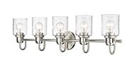 Z-Lite Kinsley 5-Light Bathroom Vanity Light In Brushed Nickel