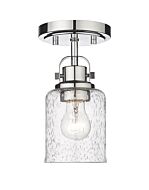 Z-Lite Kinsley 1-Light Flush Mount Ceiling Light In Chrome