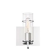 Eurofase Pista 1 Light Wall Sconce in Chrome