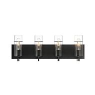 Eurofase Pista 4 Light Bathroom Vanity Light in Black