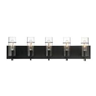 Eurofase Pista 5 Light Bathroom Vanity Light in Black