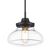 Nash One Light Pendant in Matte Black by Golden