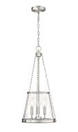 Z-Lite Prescott 3-Light Pendant Light In Brushed Nickel