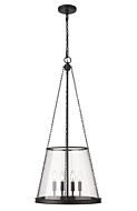 Z-Lite Prescott 4-Light Pendant Light In Matte Black