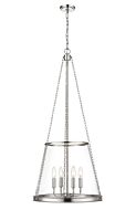 Z-Lite Prescott 4-Light Pendant Light In Polished Nickel