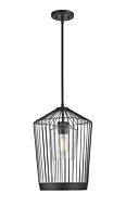 Z-Lite Lido 1-Light Pendant Light In Matte Black