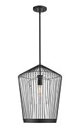 Z-Lite Lido 1-Light Pendant Light In Matte Black