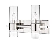 Z-Lite Lawson 2-Light Bathroom Vanity Light In Polished Nickel