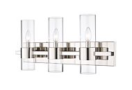 Z-Lite Lawson 3-Light Bathroom Vanity Light In Polished Nickel