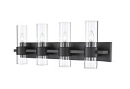 Z-Lite Lawson 4-Light Bathroom Vanity Light In Matte Black