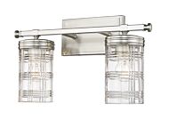 Z-Lite Archer 2-Light Bathroom Vanity Light In Brushed Nickel