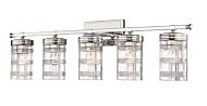 Z-Lite Archer 5-Light Bathroom Vanity Light In Polished Nickel