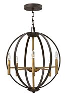 Hinkley Euclid 6-Light Pendant In Spanish Bronze