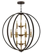 Hinkley Euclid 12-Light Pendant In Spanish Bronze