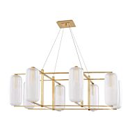 Pebble 8-Light Chandelier in Aged Brass