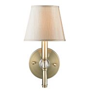 Waverly AB One Light Wall Sconce in Aged Brass by Golden