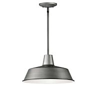 Pier M One Light Pendant in Weathered Zinc by Maxim