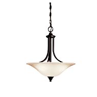 Kichler Dover 3 Light Inverted Pendant in Tannery Bronze