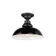 Granville One Light Outdoor Ceiling Mount in Gloss Black   Black by Maxim