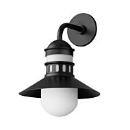 Admiralty One Light Outdoor Wall Sconce in Black by Maxim