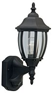 Tiverton 1-Light Wall Lantern - Motion Detector in Black