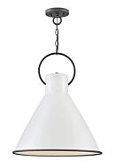 Hinkley Winnie 1-Light Pendant In Polished White