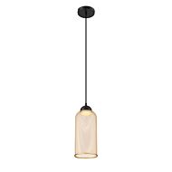 Eurofase Kenmore 1 Light Pendant in Black