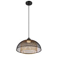 Eurofase Kenmore 1 Light Pendant in Black