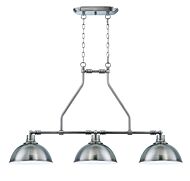 Craftmade Timarron 3 Light Kitchen Island Light in Antique Nickel