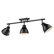 Golden Duncan 3 Light 35 Inch Ceiling Light in Black