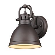 Golden Duncan 7 Inch Bathroom Vanity Light in Rubbed Bronze