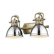 Duncan Ab 2-Light Bathroom Vanity Light in Aged Brass