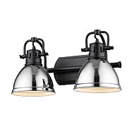 Duncan 2-Light Bathroom Vanity Light in Matte Black