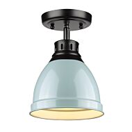 Golden Duncan 9 Inch Ceiling Light in Black