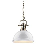 Golden Duncan 17 Inch Pendant Light in Aged Brass