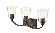 Millennium Forsyth 3 Light Bathroom Vanity Light in Rubbed Bronze