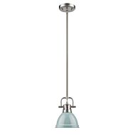 Duncan PW One Light Mini Pendant in Pewter by Golden