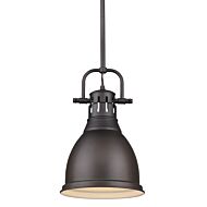 Golden Duncan 14 Inch Mini Pendant in Rubbed Bronze