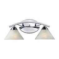 Elysburg 2-Light Bathroom Vanity Light in Polished Chrome