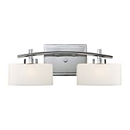 Eastbrook 2-Light Bathroom Vanity Light in Polished Chrome