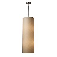 Fabric Cylinders 4-Light Pendant in Satin Nickel