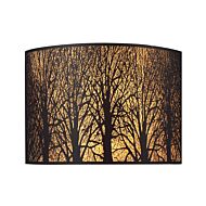 Woodland Sunrise 2-Light Wall Sconce in Aged Bronze