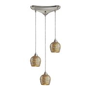 Fusion 3-Light Pendant in Satin Nickel